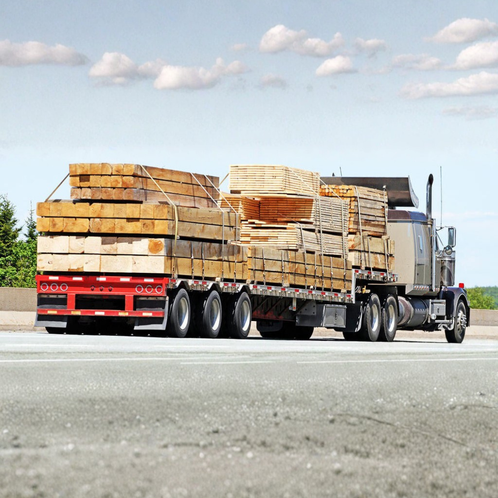 Shipping logistics truck